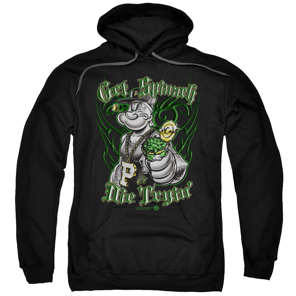 Popeye Get Spinach Mens Hoodie Black