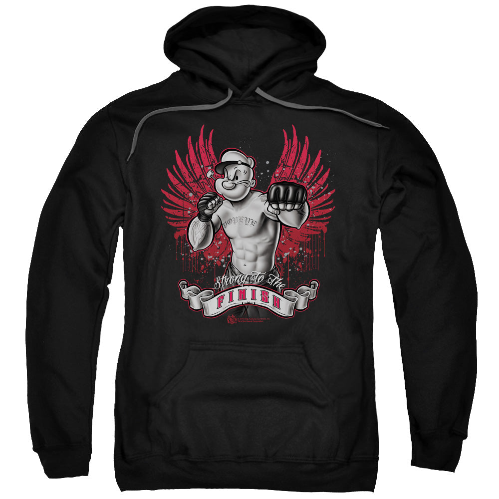 Popeye Undefeated Mens Hoodie Black