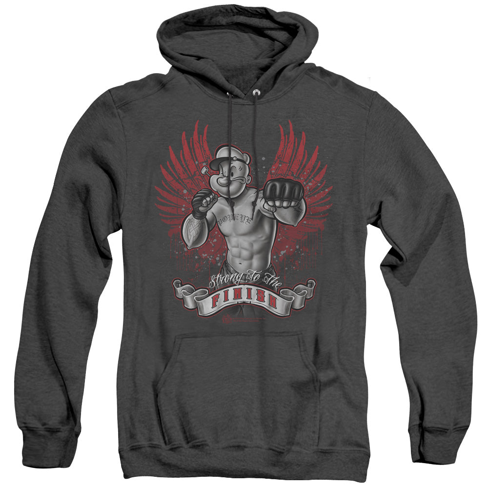 Popeye Undefeated Heather Mens Hoodie Black