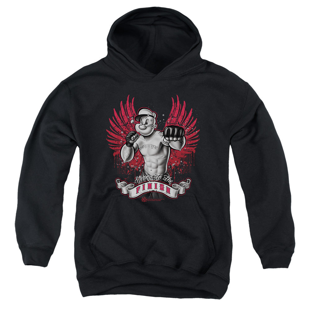 Popeye Undefeated Kids Youth Hoodie Black