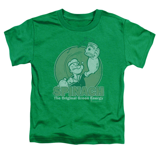 Popeye Green Energy Toddler Kids Youth T Shirt Kelly Green