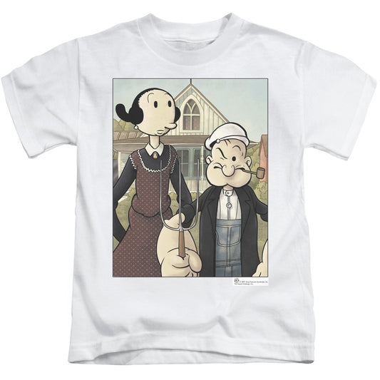 Popeye Popeye Gothic Juvenile Kids Youth T Shirt White