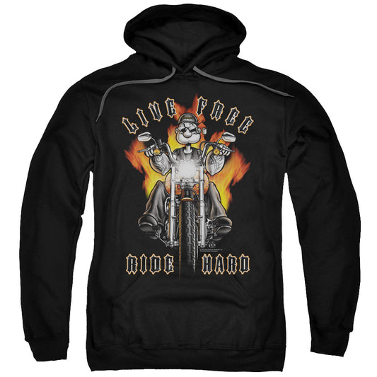 Popeye Ride Hard Mens Hoodie Black