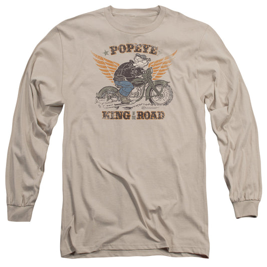 Popeye King Of The Road Mens Long Sleeve Shirt Sand