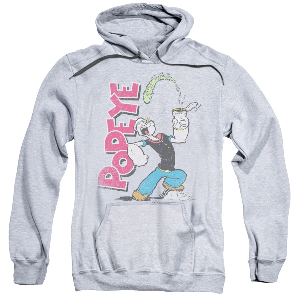 Popeye Spinach Power Mens Hoodie Athletic Heather