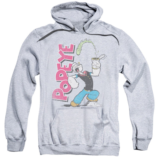 Popeye Spinach Power Mens Hoodie Athletic Heather