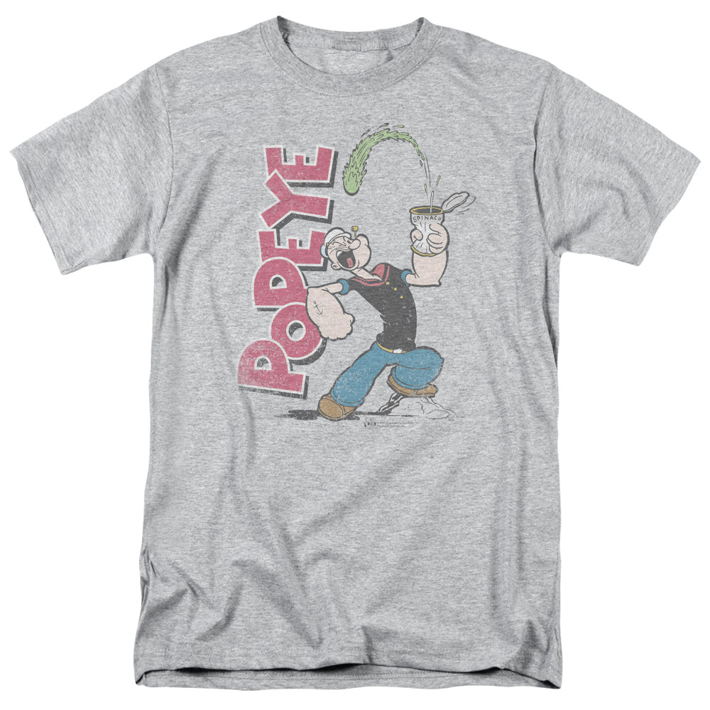 Popeye Spinach Power Mens T Shirt Athletic Heather