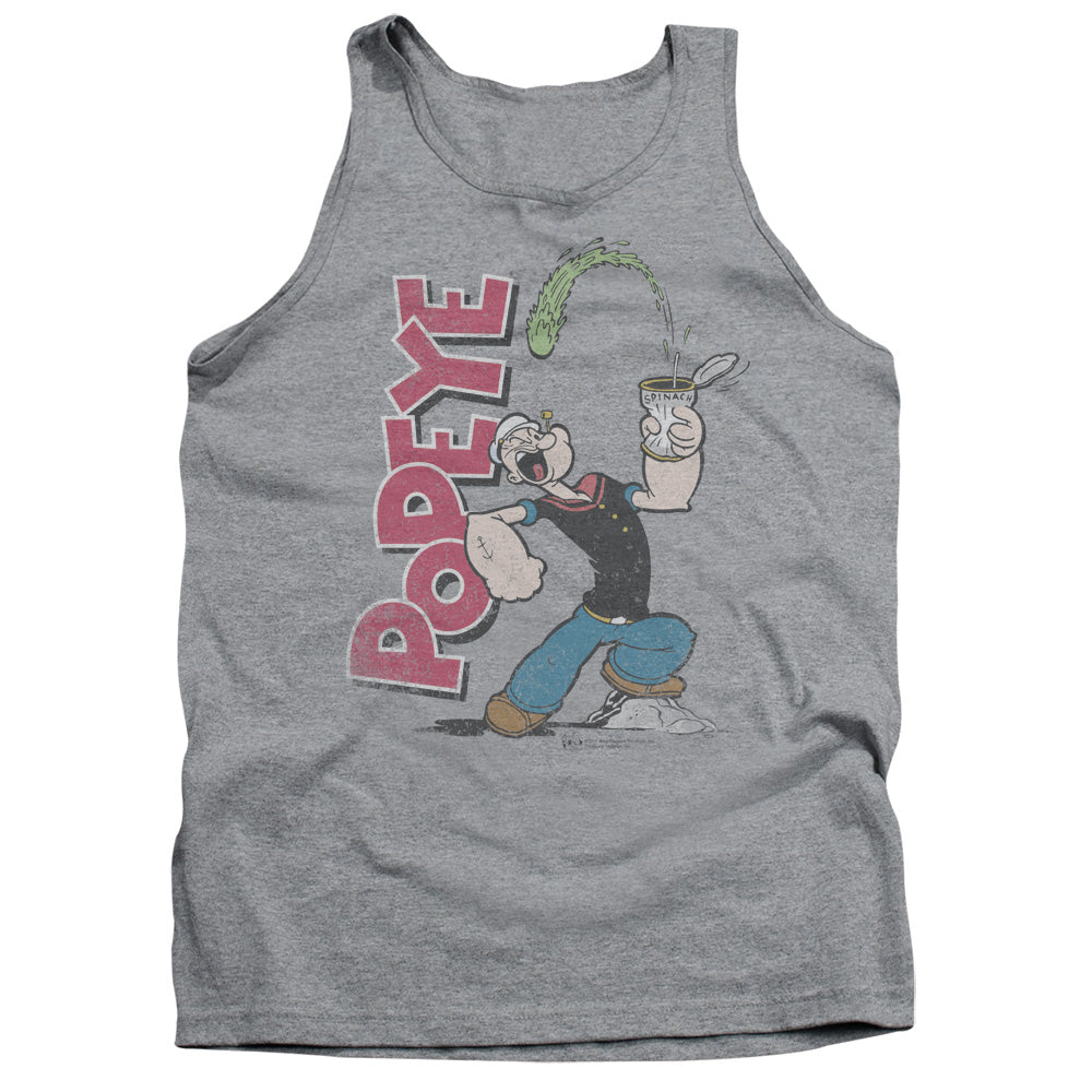 Popeye Spinach Power Mens Tank Top Shirt Athletic Heather