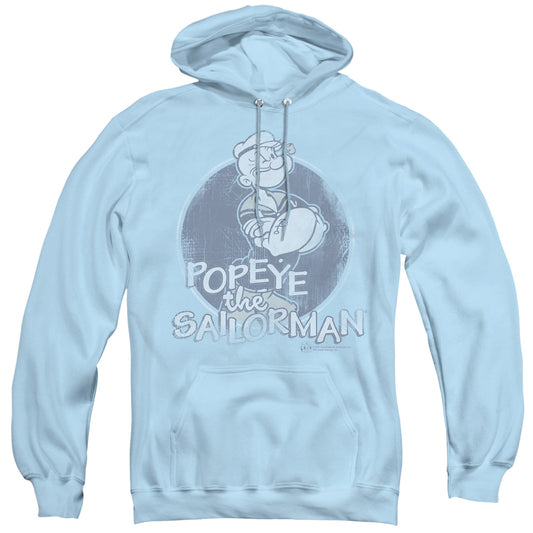 Popeye Original Sailorman Mens Hoodie Light Blue