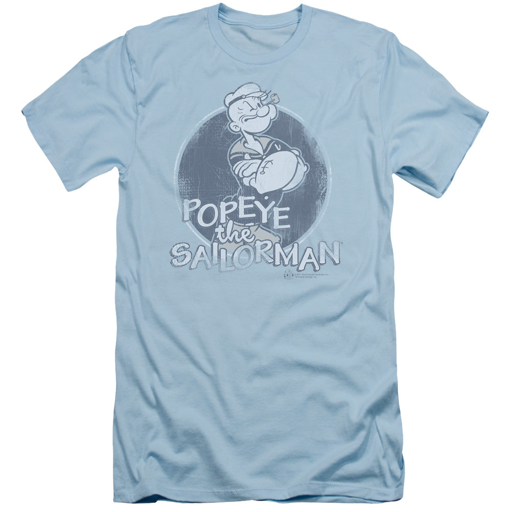 Popeye Original Sailorman Slim Fit Mens T Shirt Light Blue