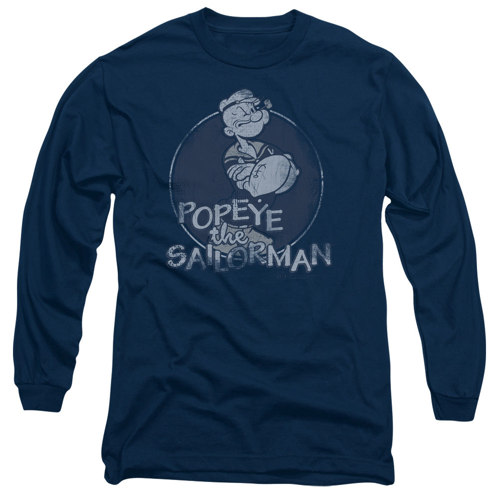 Popeye Original Sailorman Mens Long Sleeve Shirt Navy