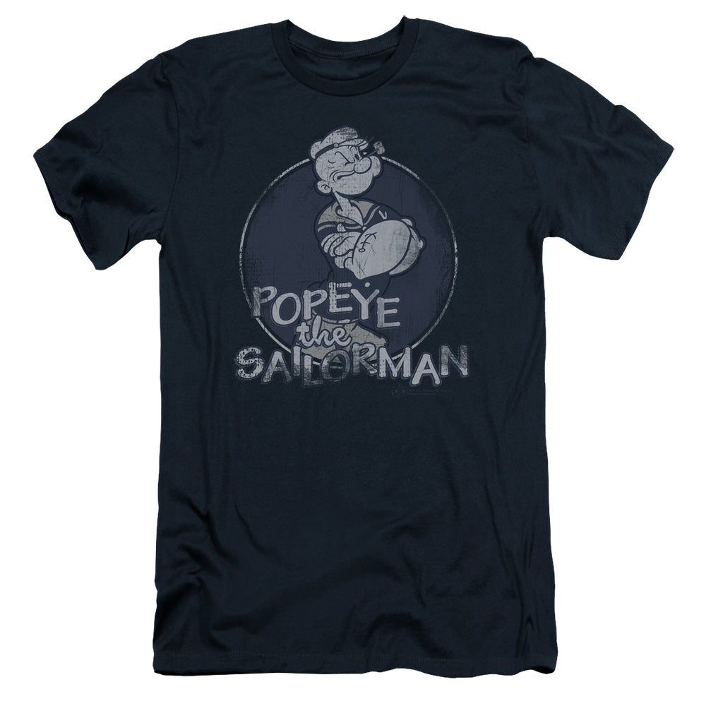 Popeye Original Sailorman Slim Fit Mens T Shirt Navy