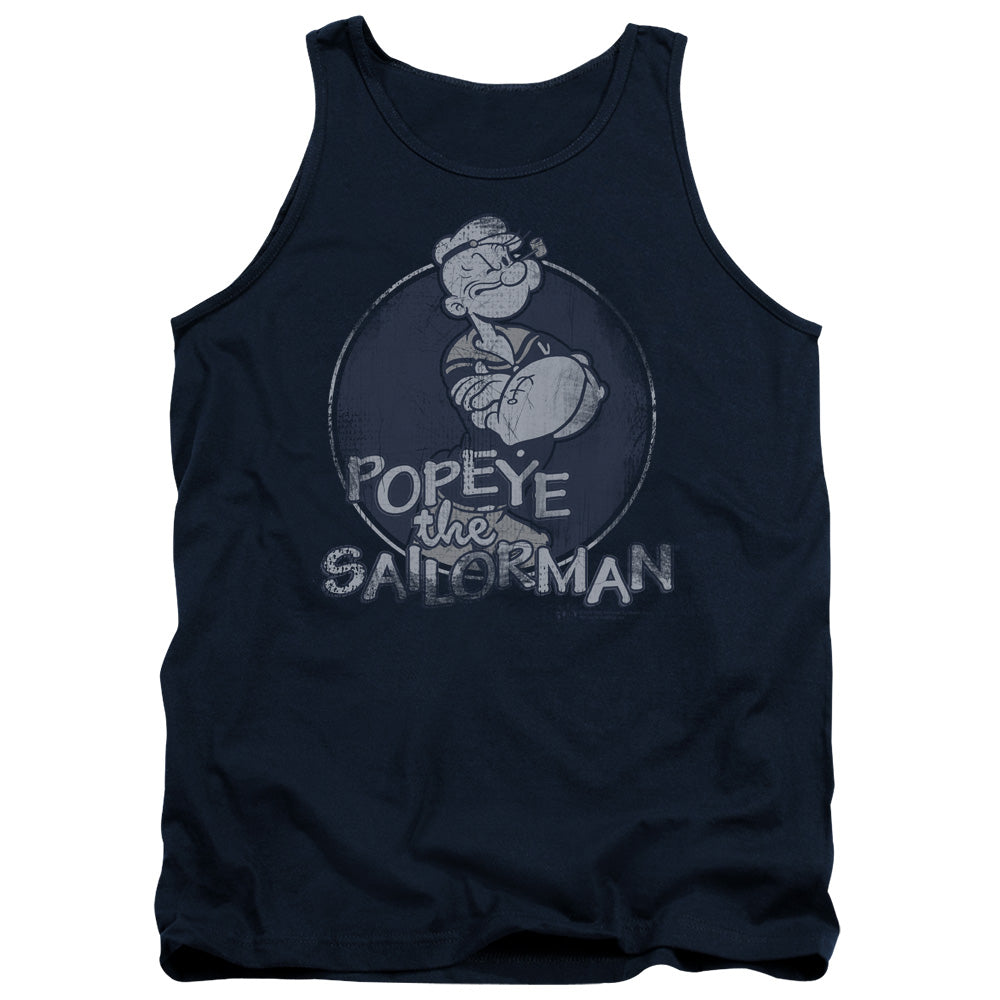 Popeye Original Sailorman Mens Tank Top Shirt Navy