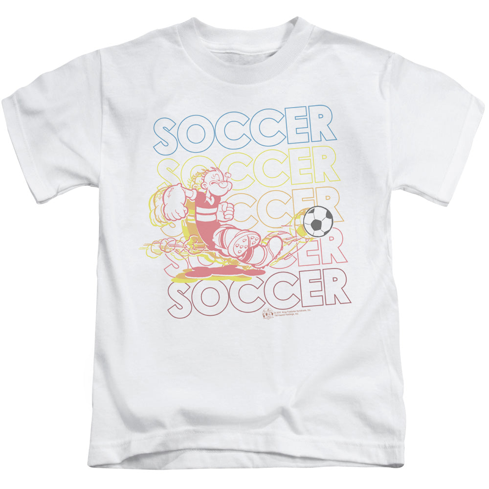 Popeye Soccer Juvenile Kids Youth T Shirt White