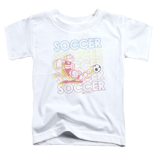 Popeye Soccer Toddler Kids Youth T Shirt White