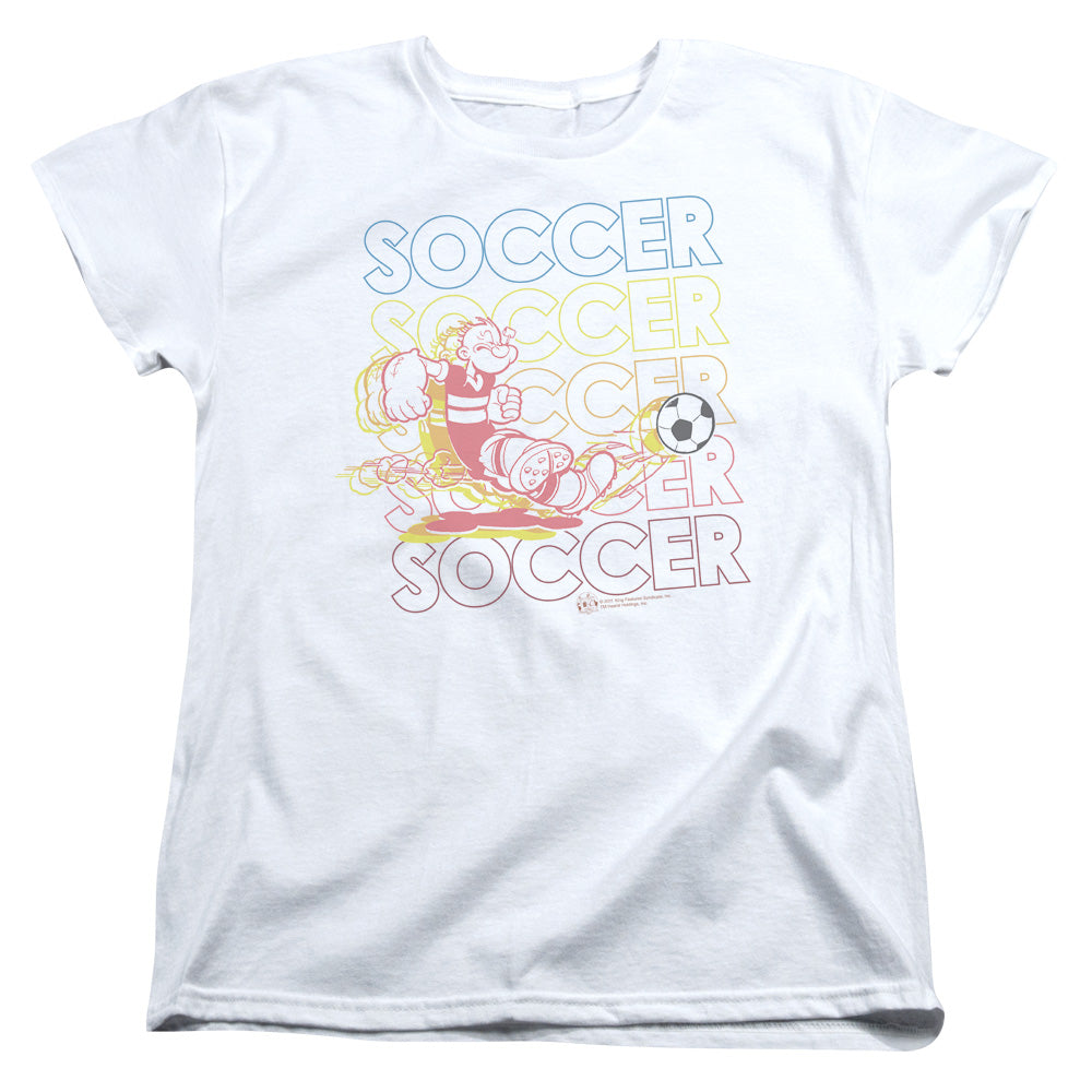 Popeye Soccer Womens T Shirt White