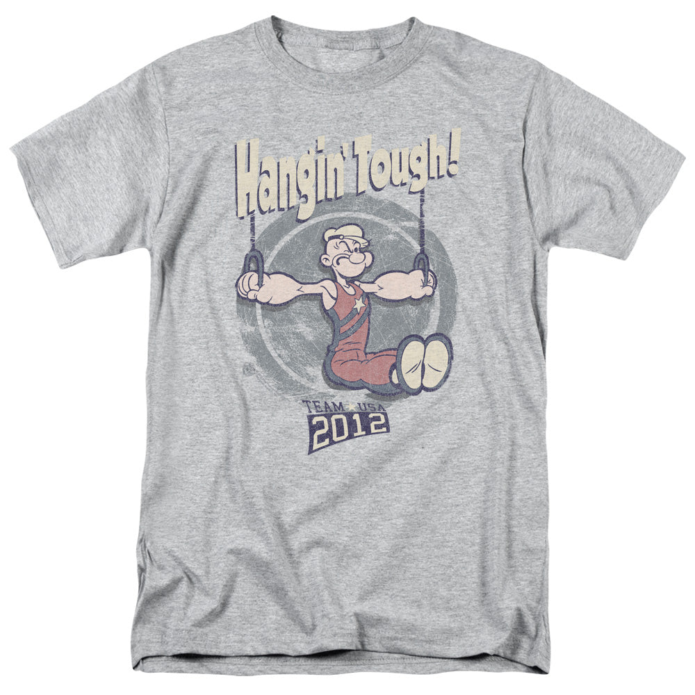 Popeye Hangin Tough Mens T Shirt Athletic Heather