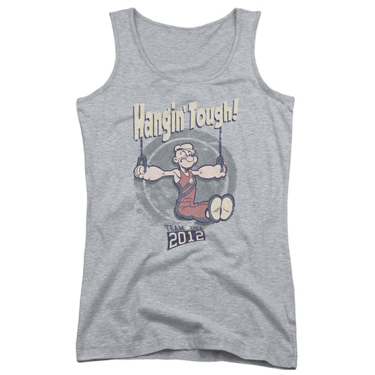 Popeye Hangin Tough Womens Tank Top Shirt Athletic Heather