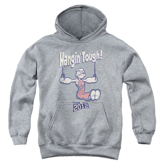 Popeye Hangin Tough Kids Youth Hoodie Heather