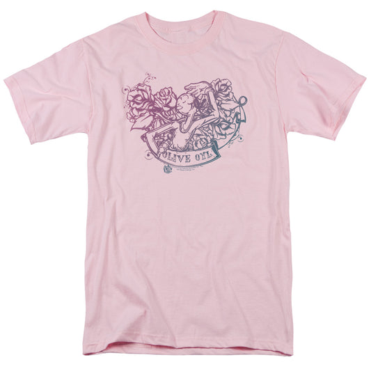 Popeye Olive Oyl Tattoo Mens T Shirt Pink