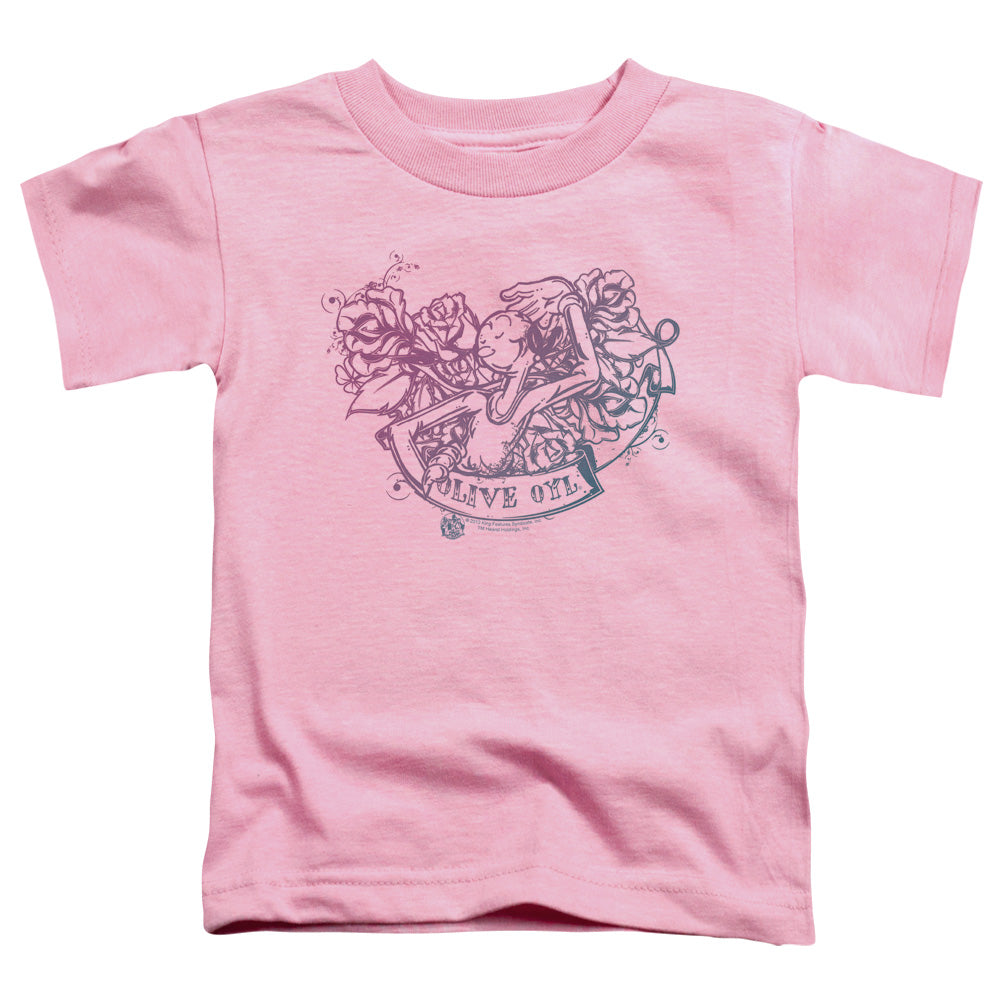 Popeye Olive Oyl Tattoo Toddler Kids Youth T Shirt Pink