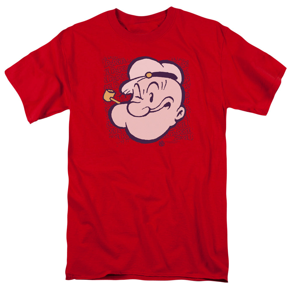 Popeye Head Mens T Shirt Red