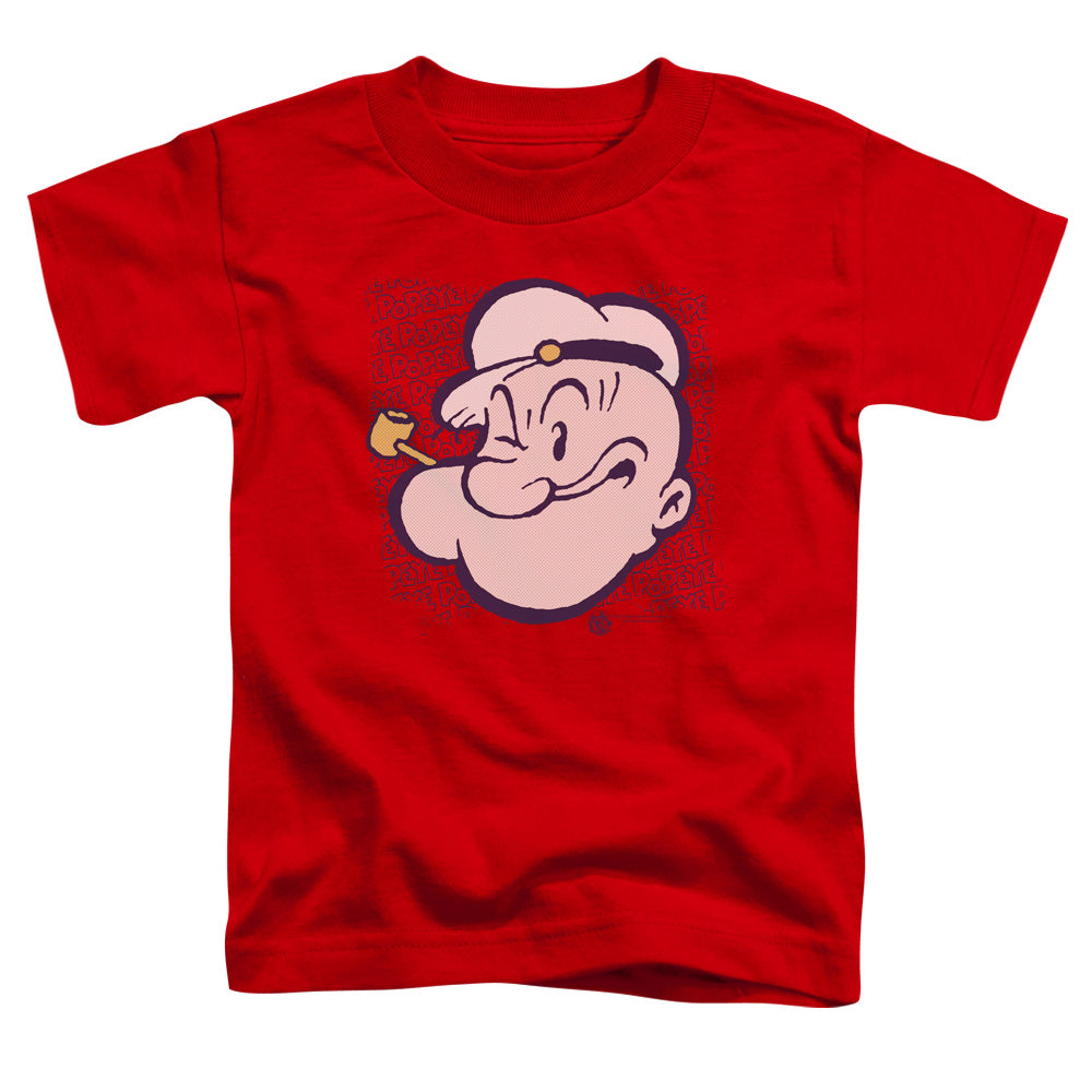 Popeye Head Toddler Kids Youth T Shirt Red