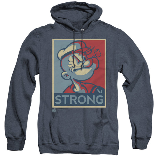 Popeye Strong Heather Mens Hoodie Navy