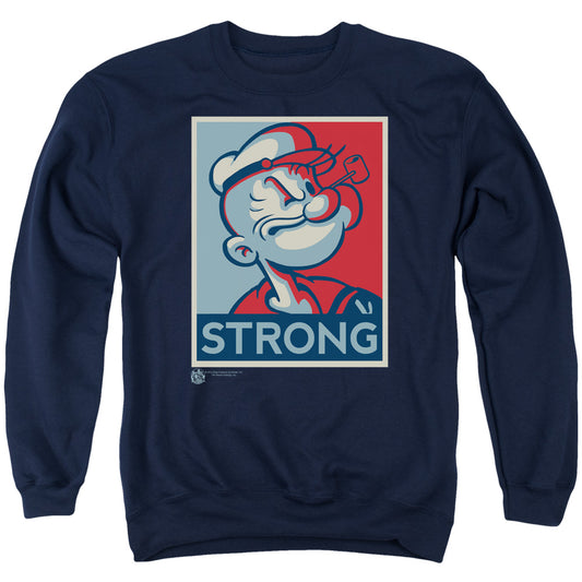 Popeye Strong Mens Crewneck Sweatshirt Navy