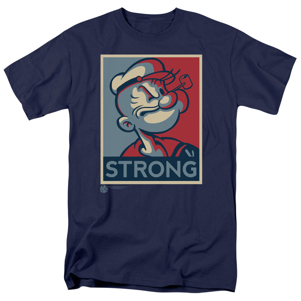 Popeye Strong Mens T Shirt Navy Blue