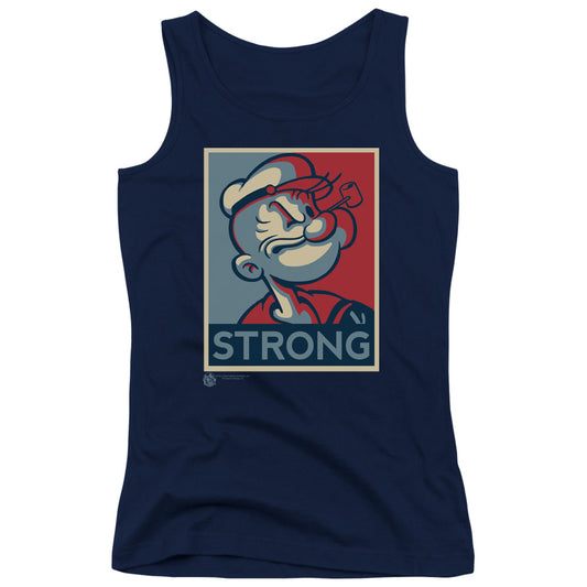 Popeye Strong Womens Tank Top Shirt Navy