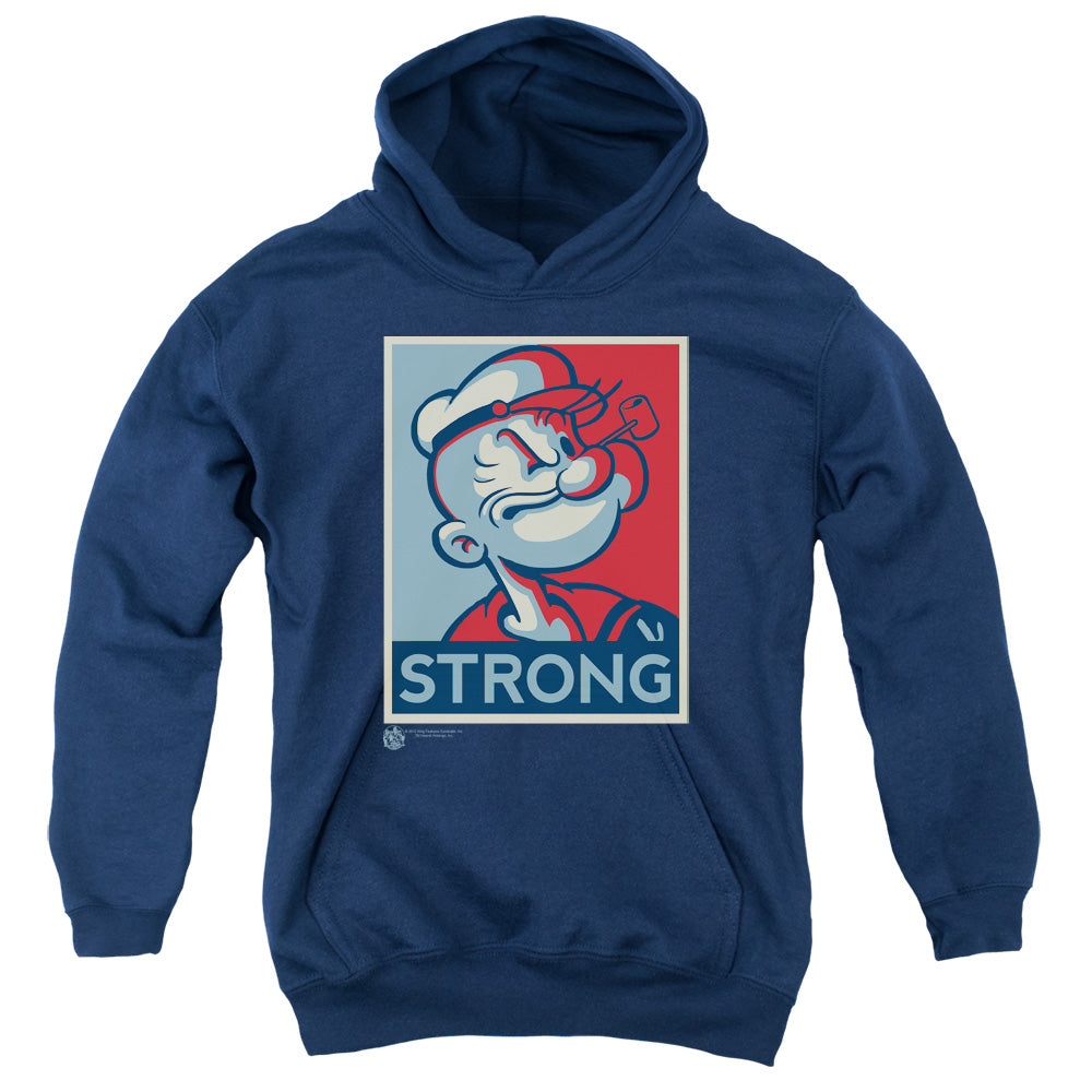 Popeye Strong Kids Youth Hoodie Navy