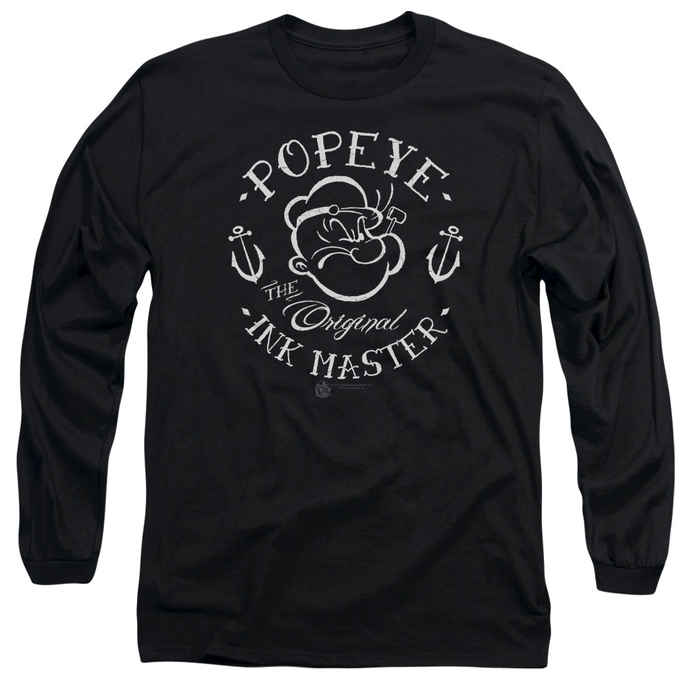 Popeye Ink Master Mens Long Sleeve Shirt Black