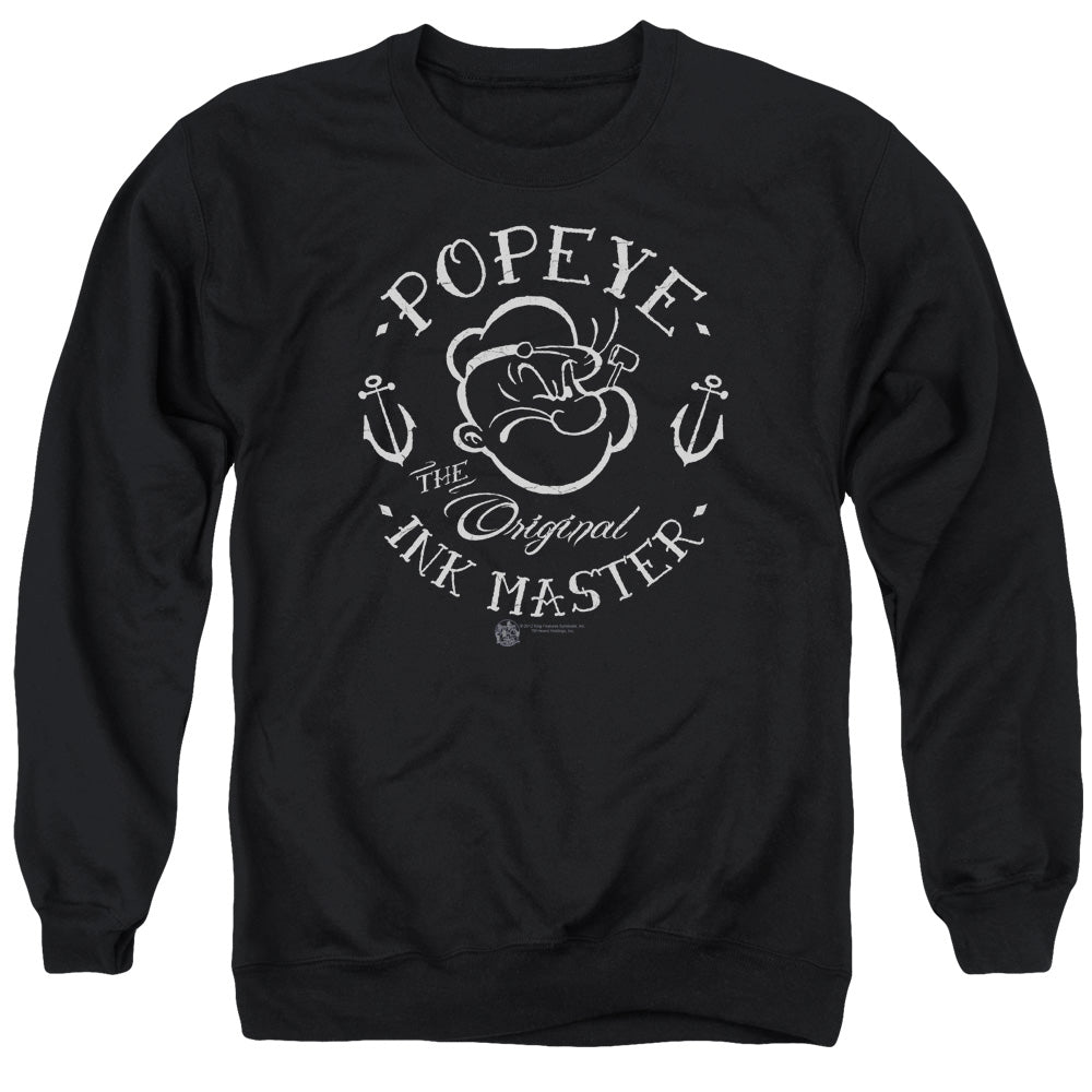 Popeye Ink Master Mens Crewneck Sweatshirt Black