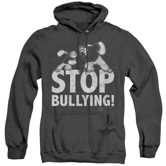 Popeye Stop Bullying Heather Mens Hoodie Black