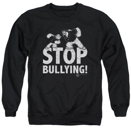 Popeye Stop Bullying Mens Crewneck Sweatshirt Black