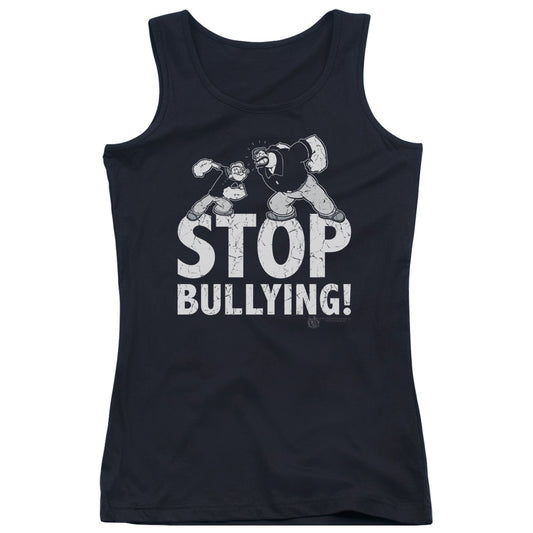 Popeye Stop Bullying Womens Tank Top Shirt Black