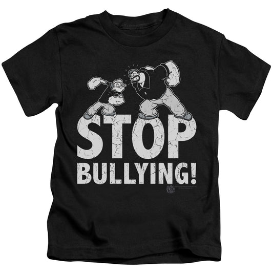 Popeye Stop Bullying Juvenile Kids Youth T Shirt Black