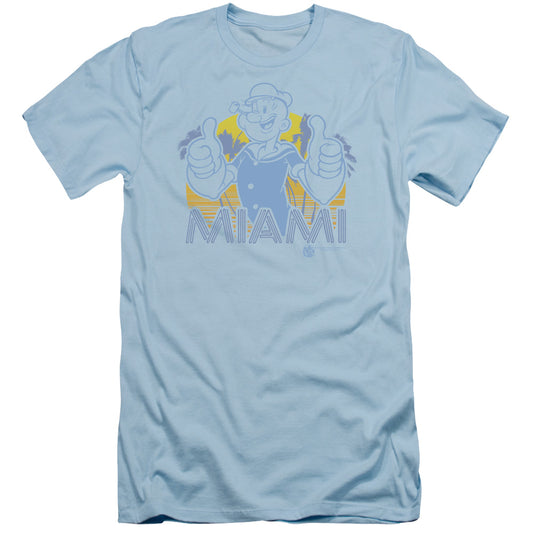 Popeye Miami Slim Fit Mens T Shirt Light Blue