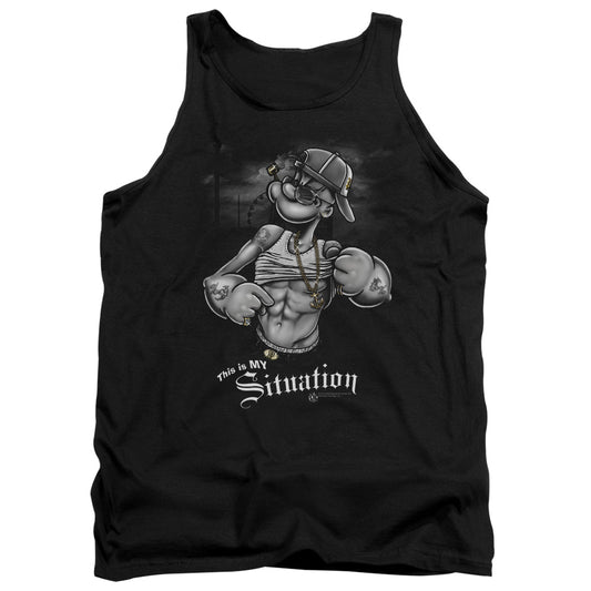 Popeye Situation Mens Tank Top Shirt Black