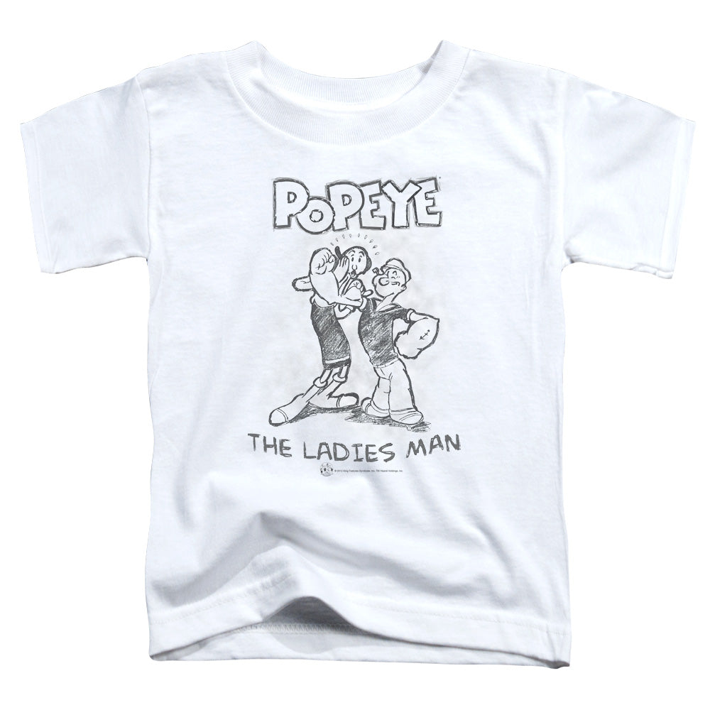 Popeye Ladies Man Toddler Kids Youth T Shirt White