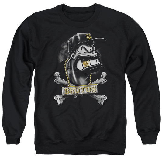 Popeye Brutus Mens Crewneck Sweatshirt Black