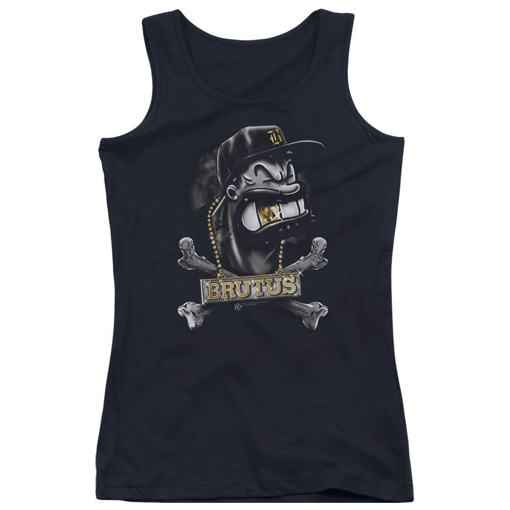 Popeye Brutus Womens Tank Top Shirt Black