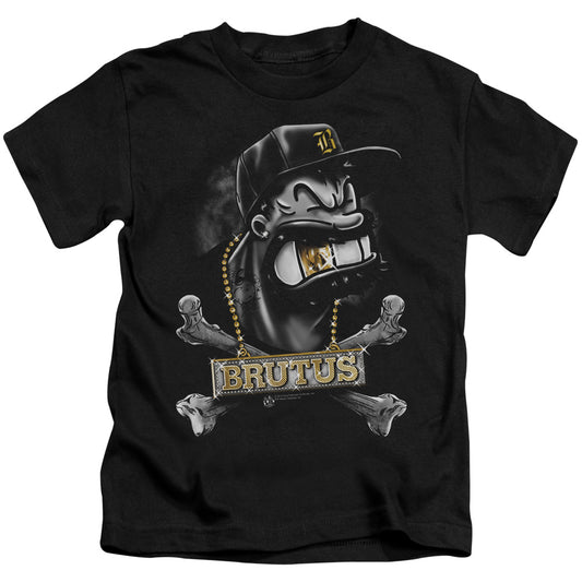 Popeye Brutus Juvenile Kids Youth T Shirt Black