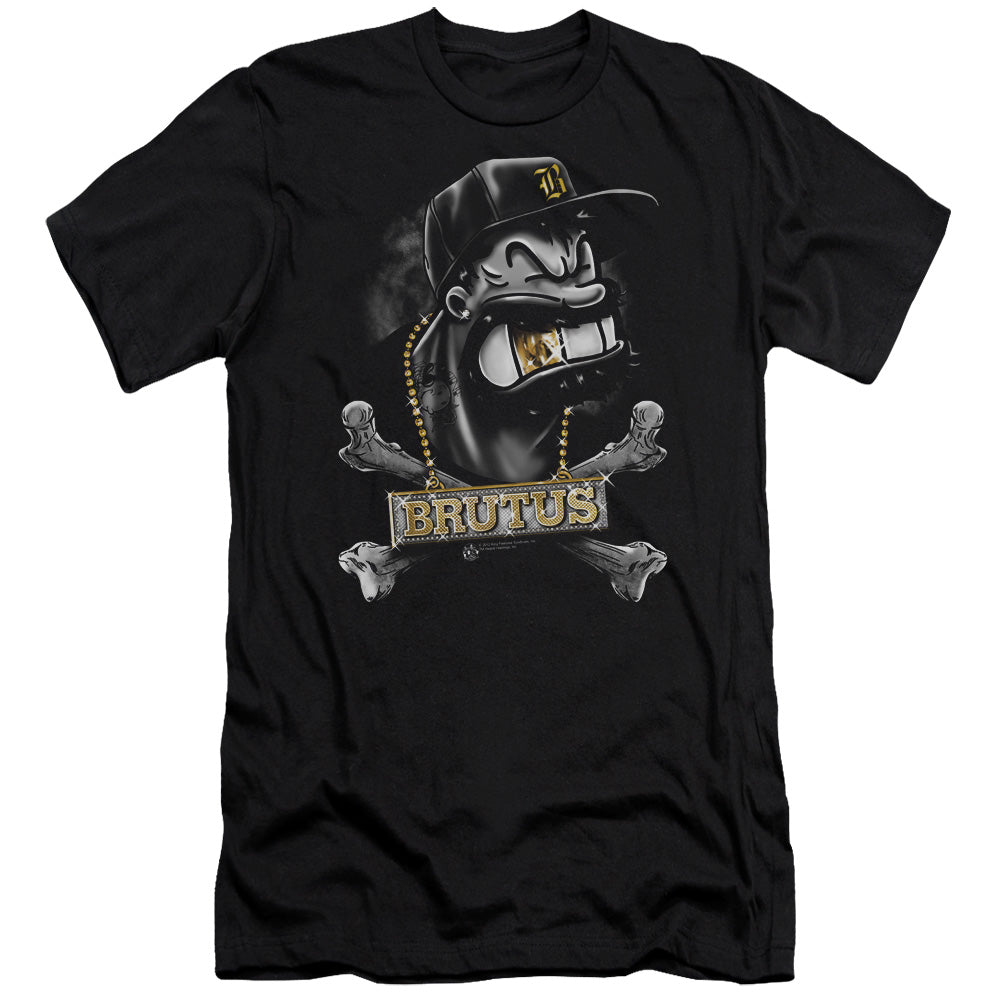 Popeye Brutus Slim Fit Mens T Shirt Black