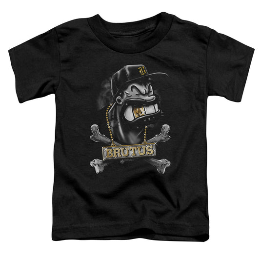 Popeye Brutus Toddler Kids Youth T Shirt Black