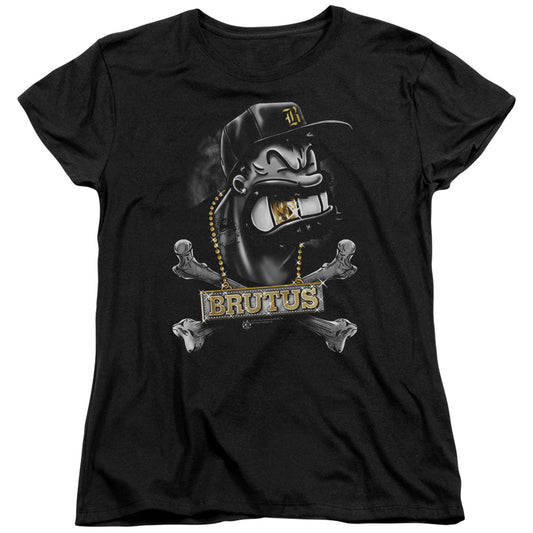 Popeye Brutus Womens T Shirt Black