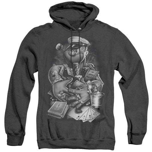 Popeye Mine All Mine Heather Mens Hoodie Black