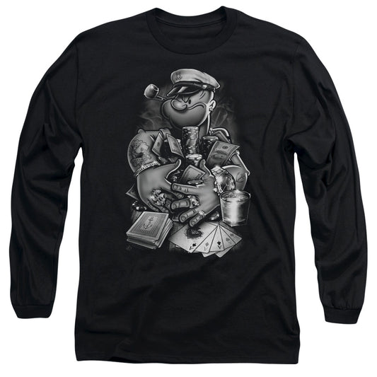 Popeye Mine All Mine Mens Long Sleeve Shirt Black