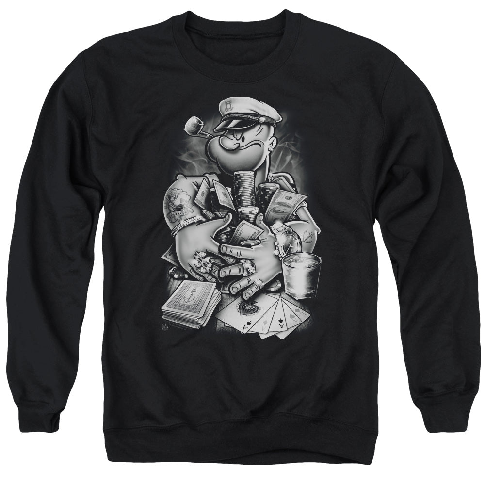 Popeye Mine All Mine Mens Crewneck Sweatshirt Black